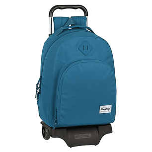 Safta Blackfit8 Egeo Mochila con Carro - Bolsillo Frontal - Tirador Doble - Hombreras Ergonomicas - Carro Resistente de Polipropileno - Ruedas de Goma