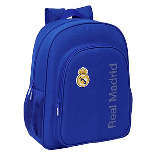 Safta Real Madrid Mochila - Adaptable a Carro - Bolsillos Laterales - Doble Tirador - Ergonomia Acolchada - Bolsillo Frontal - Asa Superior - 15L - 32