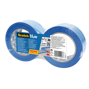 Scotchblue Pack de 2 Cintas de Enmascarar - 48mm x 41m - 100% PEFC - Multisuperficie - Color Azul