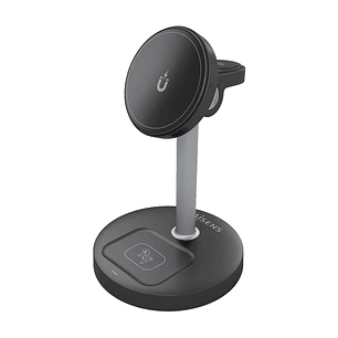 Aisens Cargador Inalambrico 15W - USB-C - Protocolo Qi2 - Moviles, Apple Watch y Auriculares - Proteccion Contra Sobretension, Sobretemperatura y sobr