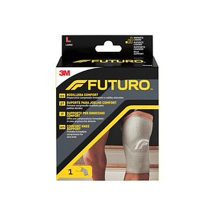 Futuro Comfort Rodillera - Talla L (43.2 - 49.5cm) - Transpirable - Elastico - Color Gris