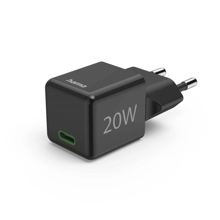 Hama Cargador de Pared - Potencia 20W - USB-C - Power Delivery - Qualcomm - Color Negro 1