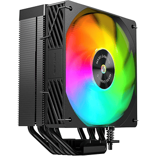 Mars Gaming MCPU-X5ARGB Disipador CPU con 280W de Potencia - Ventilador PWM de 120mm - Iluminacion ARGB - 5 Heatpipes HCT - Color Negro