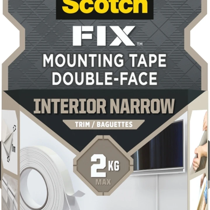 Scotch-Fix Pack de 4 Cintas de Montaje de Doble Cara - 10 mm x 2m - Color Blanco 1