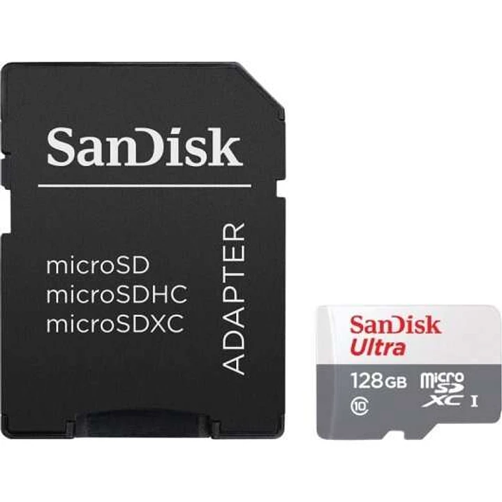 Sandisk Ultra Tarjeta Micro SDXC 128GB UHS-I U1 Clase 10 100MB/s + Adaptador SD 1