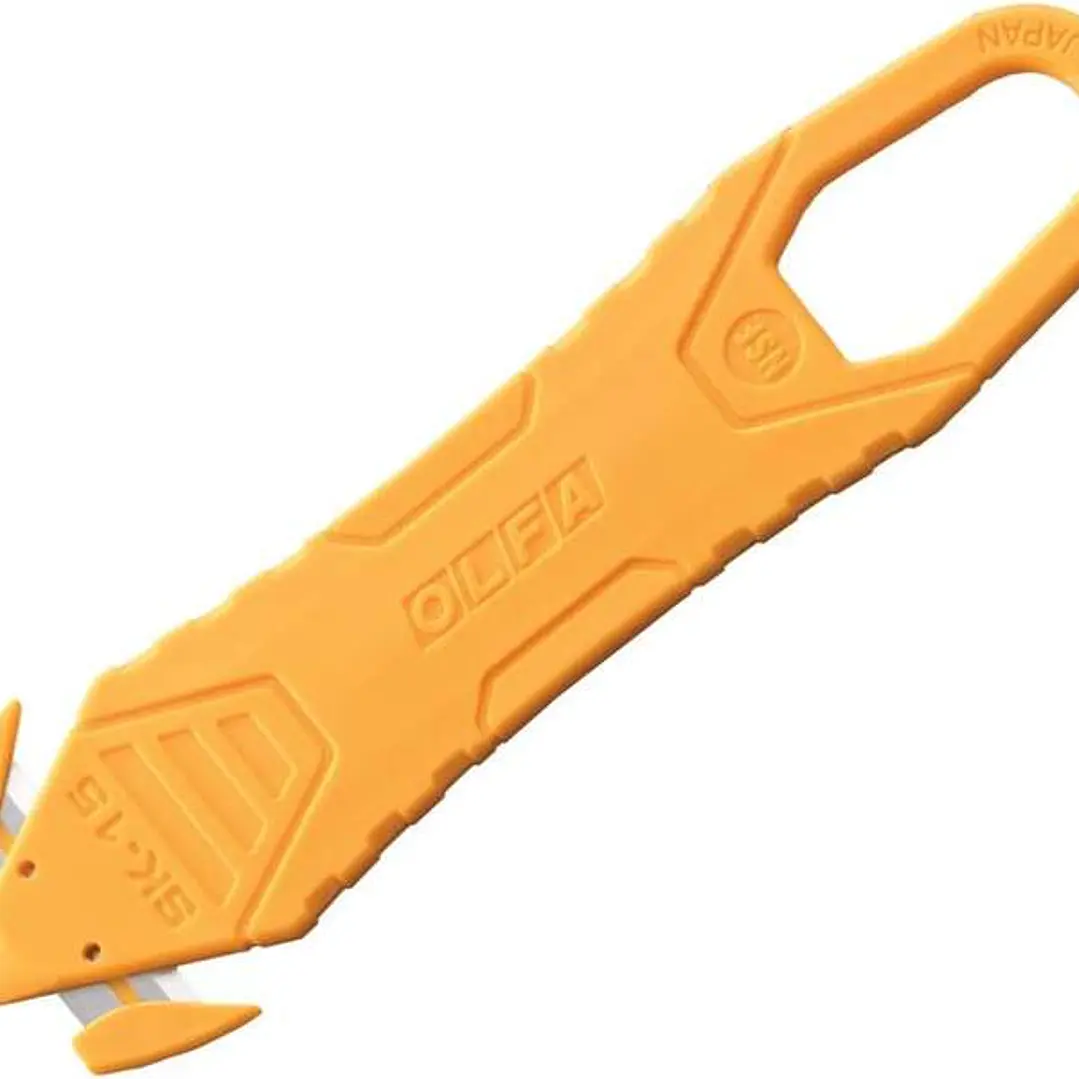 Olfa Pack de 10 Cutters Pequeños Desechables con Hojas Ocultas - Acero Inoxidable - Certificacion NSF - Maxima Seguridad - Uso Ambidiestro 1
