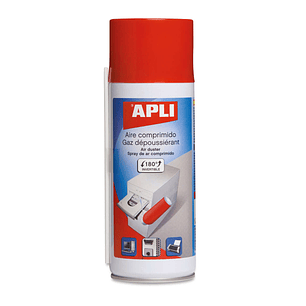 Apli Spray de Aire Comprimido Invertible - 200ml - Presion Extrafuerte para Limpieza Superior - Tubo Alargador para Lugares Dificiles - Ideal para Equ