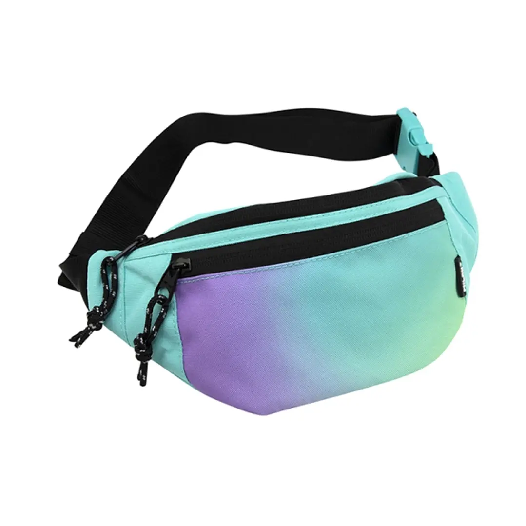 Milan Sunset Bolsa de Cintura - Ajustable - Cremallera con Tirador - 3 Bolsillos - Multicolor 1