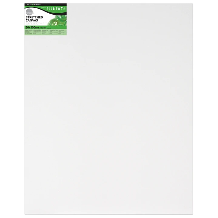Daler Rowney Simply Bastidor Entelado - 80x100cm - Imprimacion Triple - Grano Medio - 100% Algodon sin Acido - 250g - Color Blanco 1