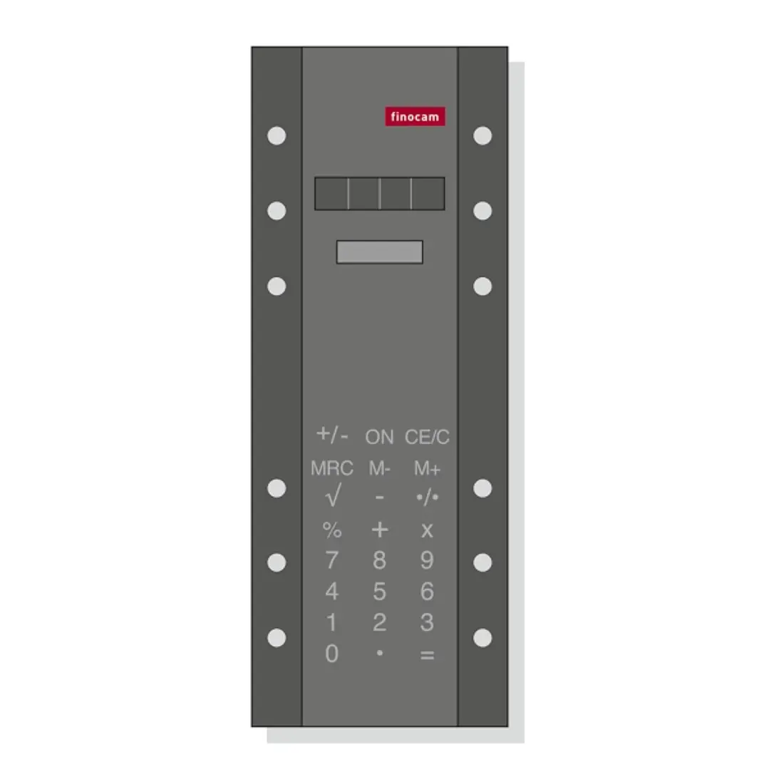 Finocam R573 Calculadora para Agendas Open - Formato 500 - 65x5x172mm - Color Gris Oscuro 1