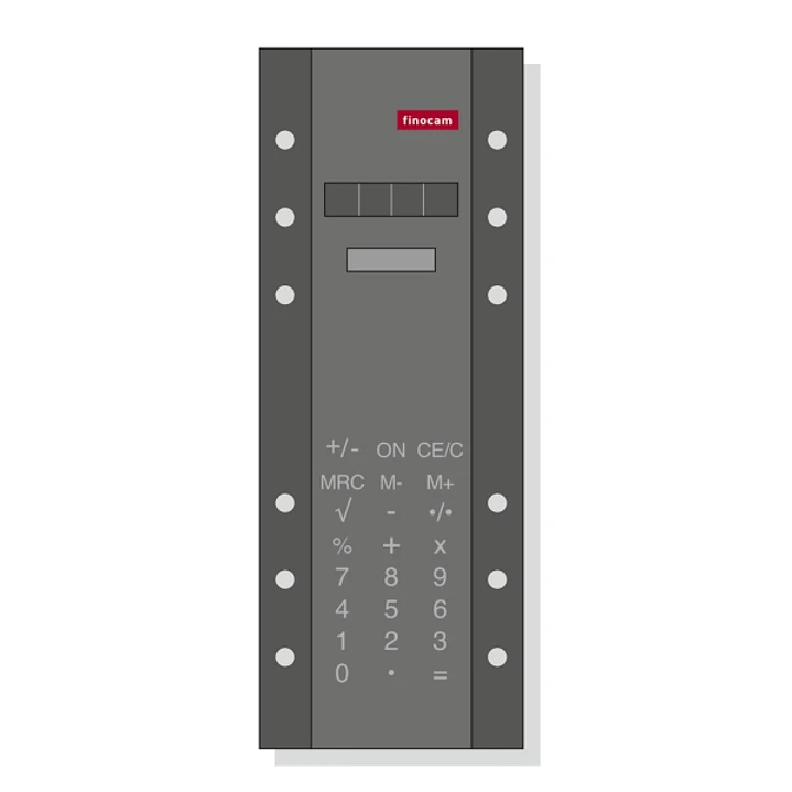 Finocam R573 Calculadora para Agendas Open - Formato 500 - 65x5x172mm - Color Gris Oscuro 1