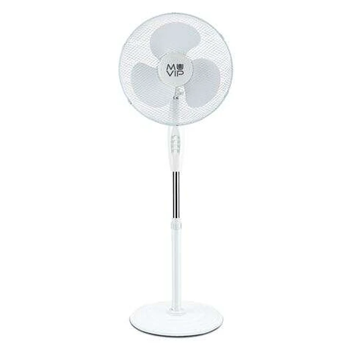 Muvip Ventilador de Pie 45W 3 Aspas - 3 Velocidades - Altura e Inclinacion Ajustables - Base Reforzada - Color Blanco 1