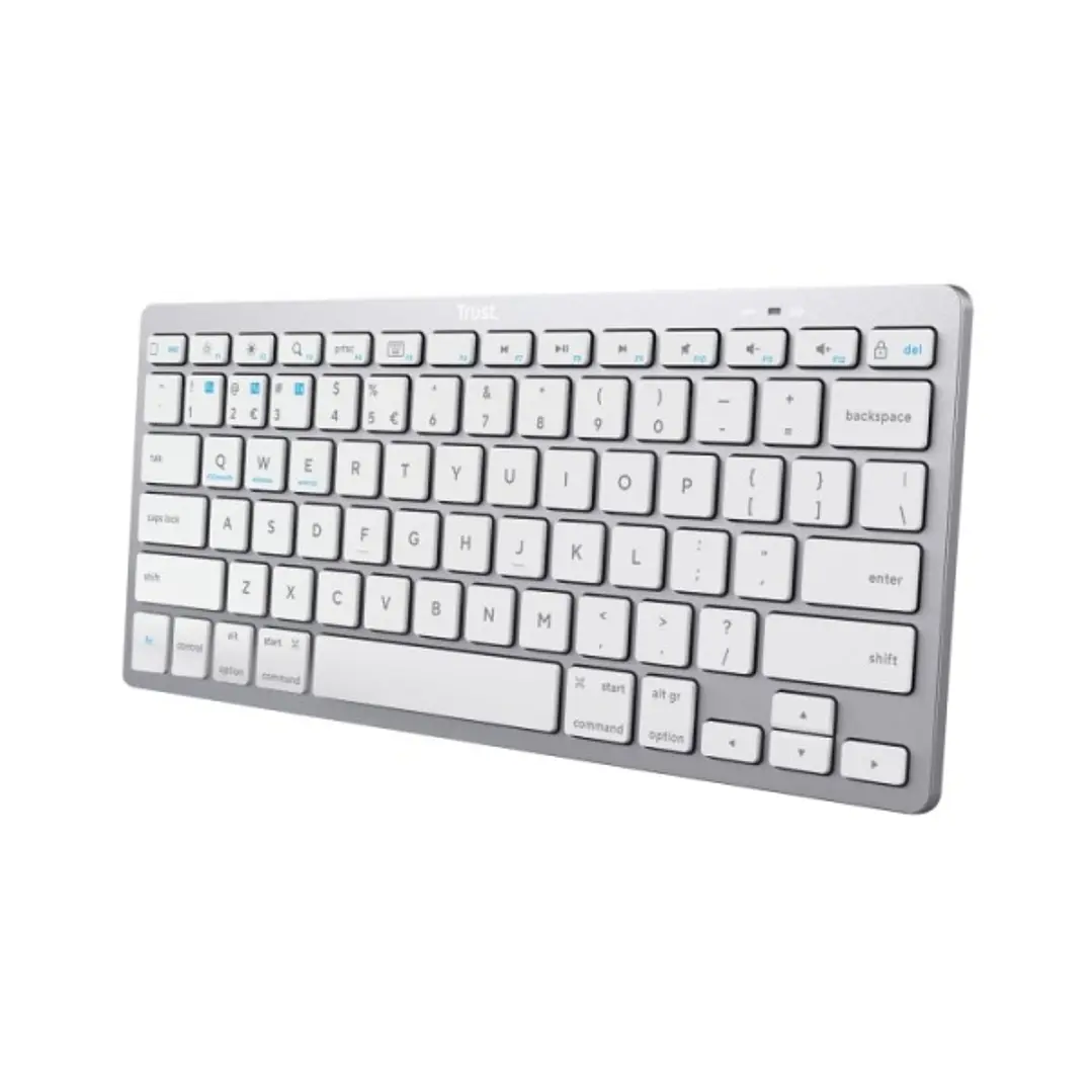 Trust Mini Teclado Ultrafino Inalambrico - Conectividad Bluetooth 4.0 - Idioma Español - Color Gris 1