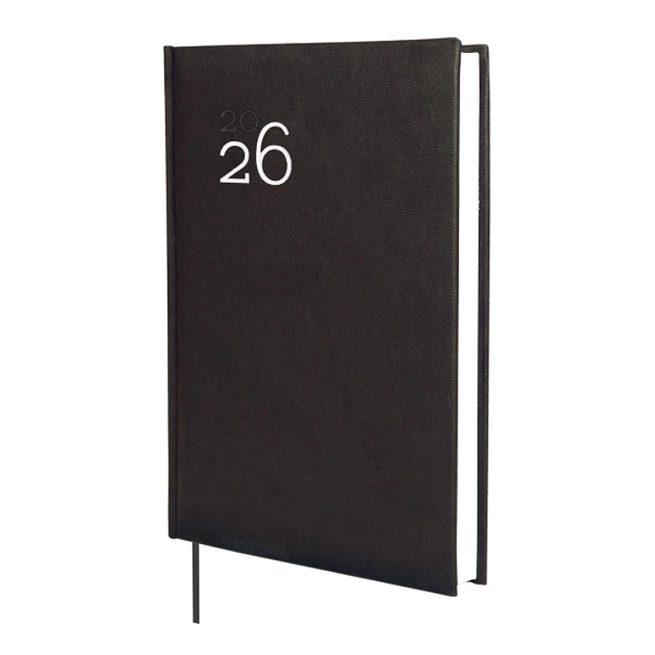 Finocam Dynamic Milano Agenda Profesional - Anual 2026 - Tapa Dura Acolchada - Formato Y11 - 168x32x245mm - 1 Dia por Pagina - Color Negro 1