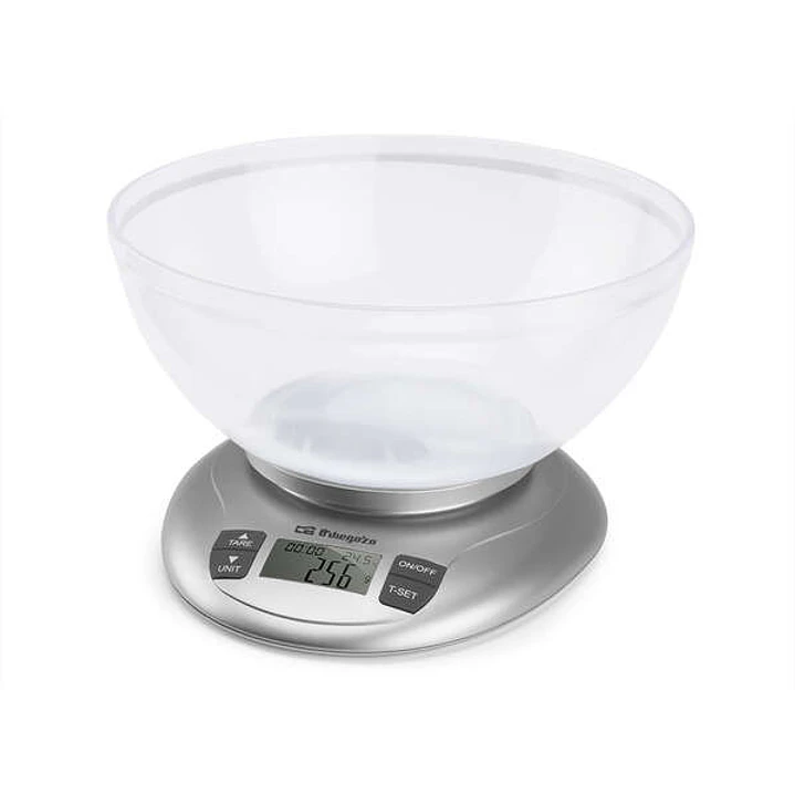 Orbegozo PC 2017 Bascula de Cocina Digital - Precision y Versatilidad en tus Recetas - Capacidad 3.5kg - BOL Transparente - Funcion Tara - Indicador d 1