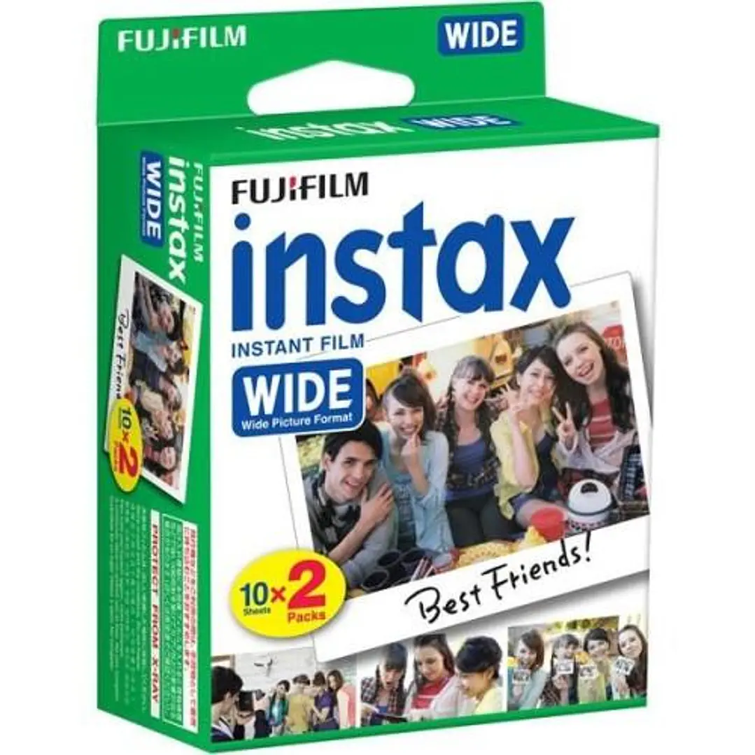 Fujifilm Instax Film Wide Pack de 2x10 Peliculas de Fotos Instantaneas - Formato Impresion (Tamaño de Imagen 99x62mm) 1