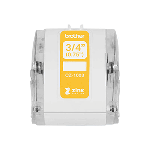 Brother CZ1003 Rollo de Etiquetas Originales de Tamaño Personalizado - Ancho 19mm x 5 metros - Zero Ink