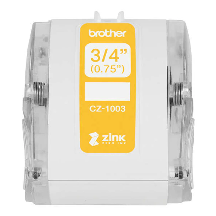 Brother CZ1003 Rollo de Etiquetas Originales de Tamaño Personalizado - Ancho 19mm x 5 metros - Zero Ink 1