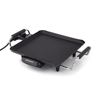 Orbegozo TB 2206 B Tabla de Asado Saludable - Termostato Regulable - Superficie Antiadherente - Recipiente Recoge Grasa - Asas de Toque Frio - Potenci