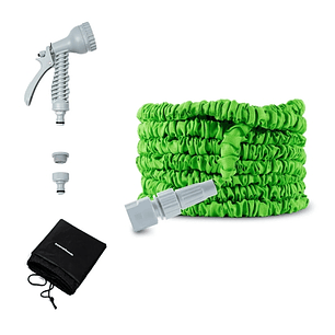 Innovagoods Hoostend Manguera de Jardin Extensible 15m - Presion hasta 8bar - Incluye Accesorios - Color Verde y Gris