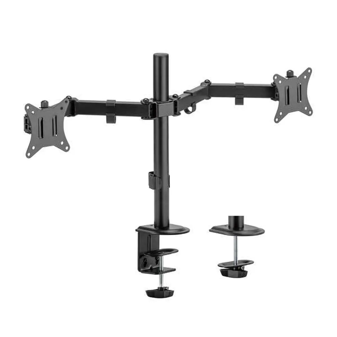 Aisens Soporte de Mesa ECO Giratorio e Inclinable para Monitor/TV 9kg (3 Pivotes - 2 Brazos) de 17-32 - Color Negro 1