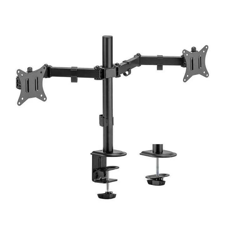Aisens Soporte de Mesa ECO Giratorio e Inclinable para Monitor/TV 9kg (3 Pivotes - 2 Brazos) de 17-32 - Color Negro 1