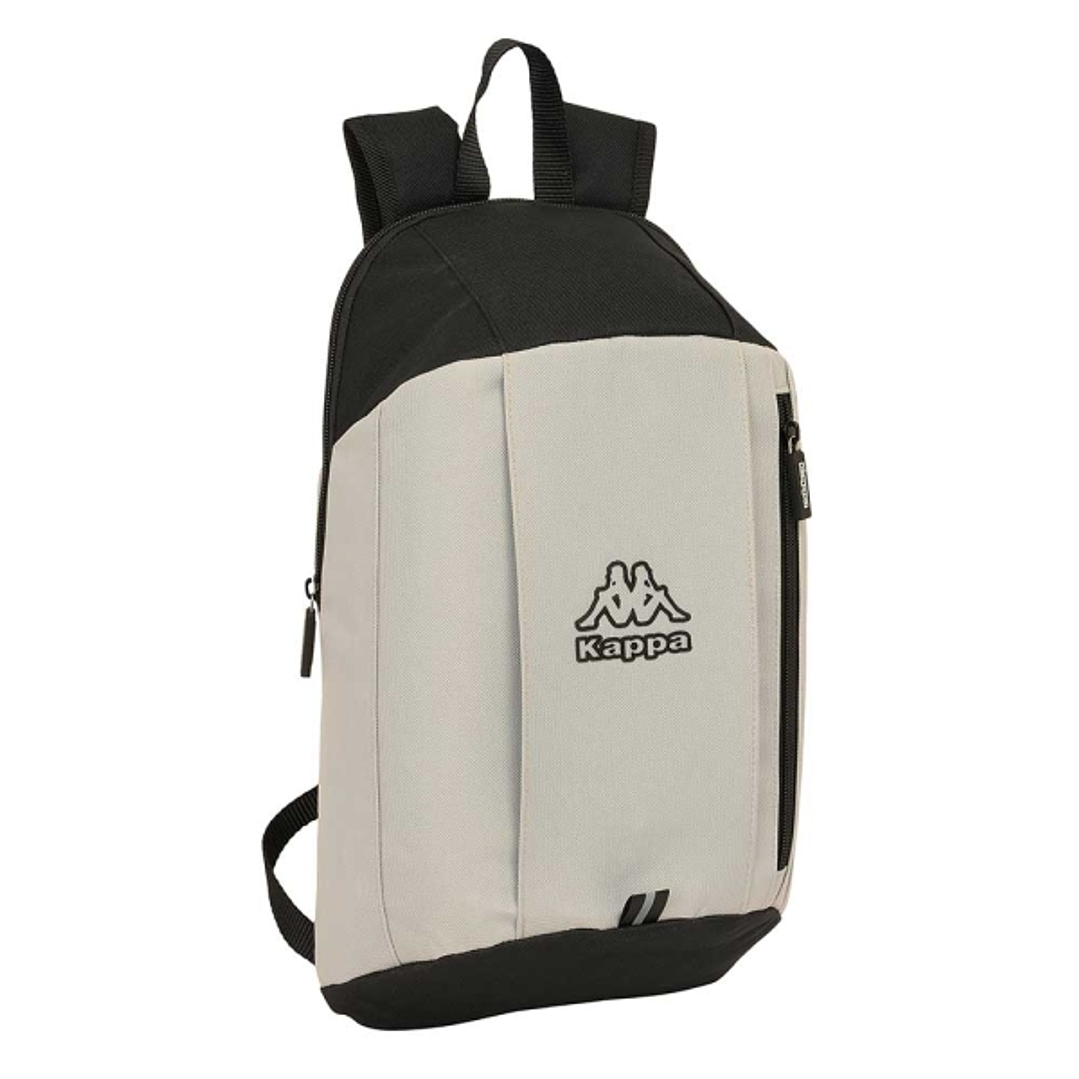 Safta Kappa Grey Mini Mochila - Hombreras Ergonomicas - Cremallera - Asa Superior - 8.5L - Uso Diario - Acolchado Comodo - 220x100x390mm - Color Negro 1