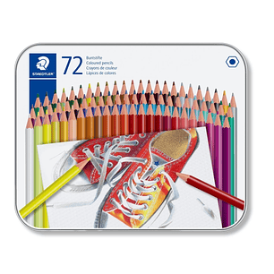 Staedtler 175 Caja Metalica de 72 Lapices Hexagonales de Colores - Colores Surtidos