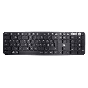 Ewent Teclado Inalambrico - Modo Ahorro de Energia - Disposicion Portuguesa QWERTY PT - Receptor USB-A 2.4Hz - 1x Bateria AAA (Incluida) - Alcance has