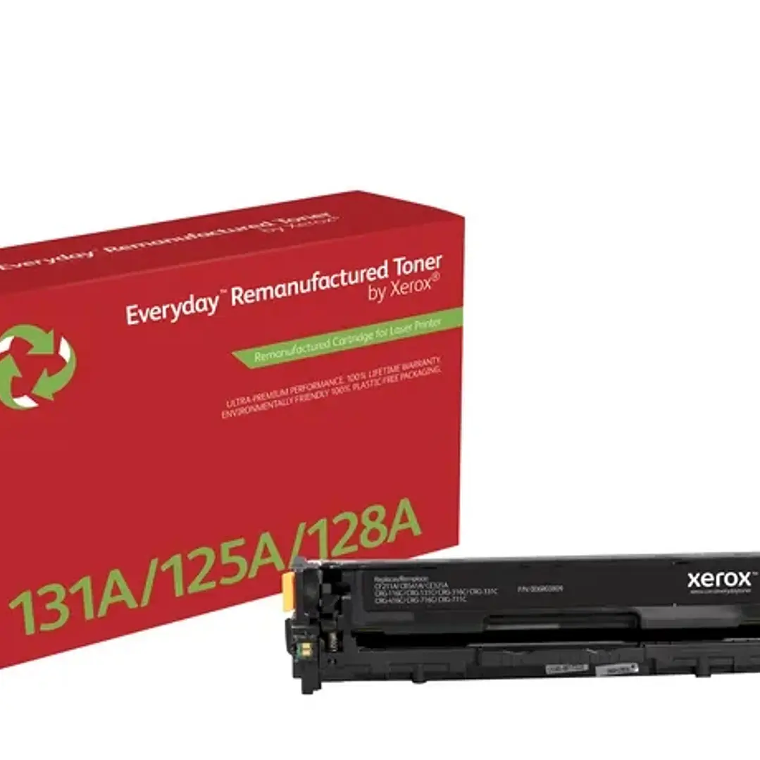 Xerox Everyday HP CB541A/CE321A/CF211A Cyan Cartucho de Toner Remanufacturado - Reemplaza 125A/128A/131A 1