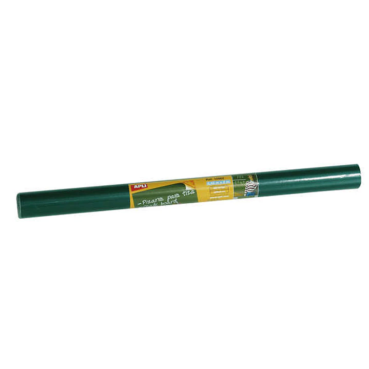 Apli Rollo de Pizarra Verde Adhesivo Reposicionable - Tamaño 0.45x2m - Grosor 210m - Se Corta Facilmente - Apta para Superficies Lisas y Solidas - Fac 1