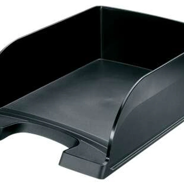 Leitz Plus Jumbo Bandeja Portadocumentos de Gran Capacidad - Formato Vertical A4 - Hasta 8uds Apilables - Color Negro 1