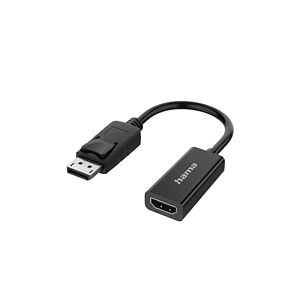 Hama Essential Adapatador de Video - 4K - DisplayPort Macho - HDMI Hembra - Color Negro