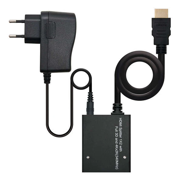 Nanocable Duplicador HDMI Alta Velocidad para 2 Dispositivos con Alimentacion 1