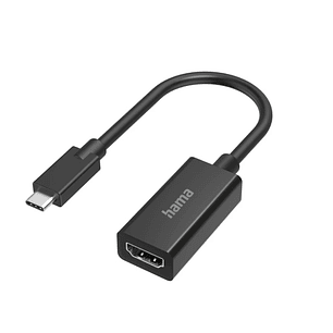 Hama Essential Adaptador de Video - 4K - USB-C Macho - HDMI Hembra - Color Negro