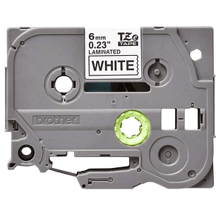 Brother TZe211 Cinta Laminada Original de Etiquetas - Texto negro sobre fondo blanco - Ancho 6mm x 8 metros