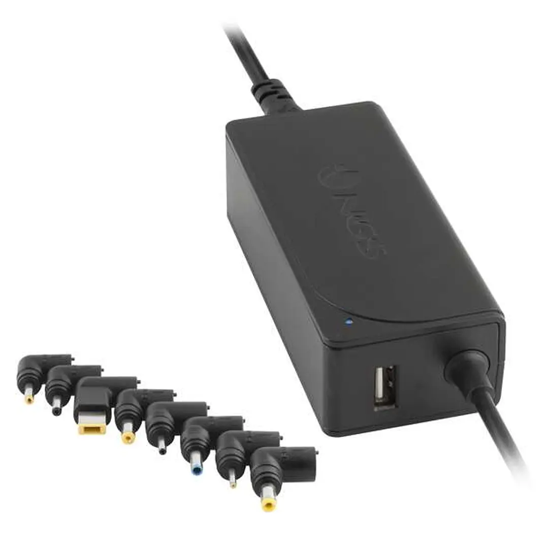 NGS Cargador Universal Automatico para Portatil 45W - 8 Adaptadores - 1x USB - Indicadores LED 1