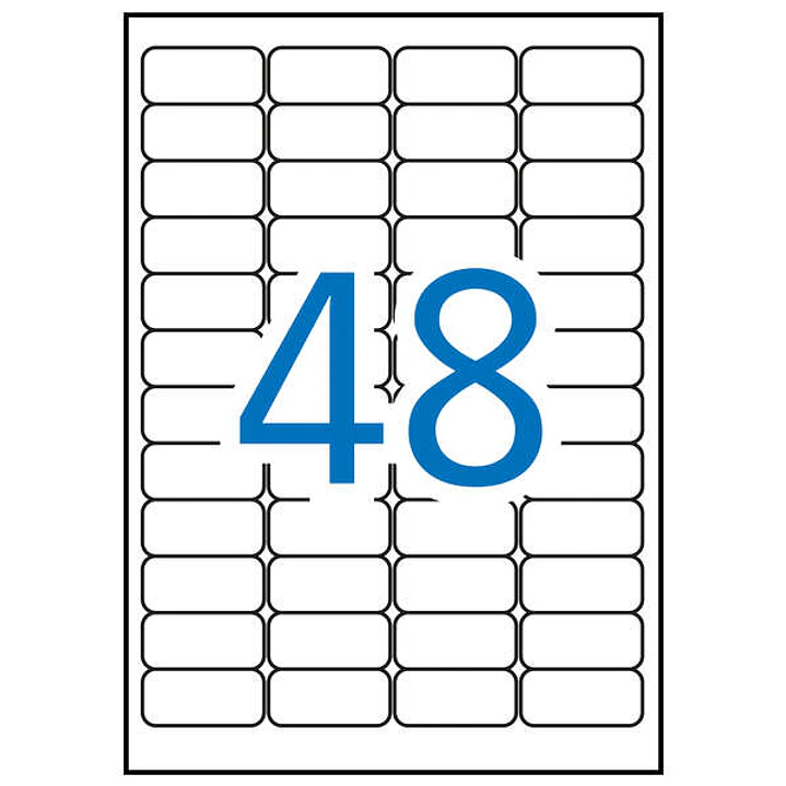 Apli Etiquetas Blancas de Seguridad 45.7 x 21.2mm 10 Hojas 1