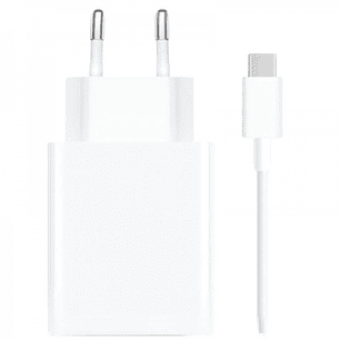 Xiaomi 120W HyperCharge Combo Cargador de Pared para Smartphone USB-A 120W + Cable - Identificacion Inteligente de Dispositivos - Color Blanco