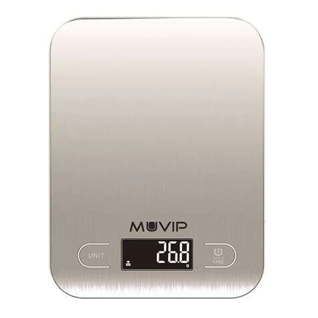 Muvip Luxury Bascula de Cocina Digital Bluetooth - Plataforma de Acero Inoxidable - Pantalla LCD - Sensor de Alta Precision - Apagado Automatico - Pes 1