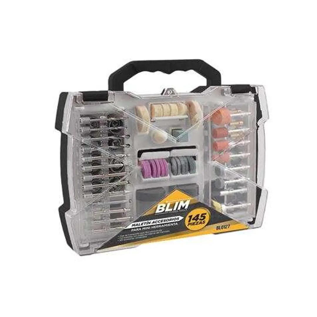 Blim Maletin de Accesorios para Mini Herramienta Multiusos - 145pcs Universales 1