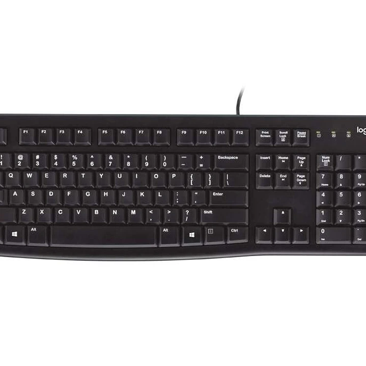 Logitech K120 Teclado USB - Resistente a Salpicaduras - Cable de 1.50m - Color Negro 1