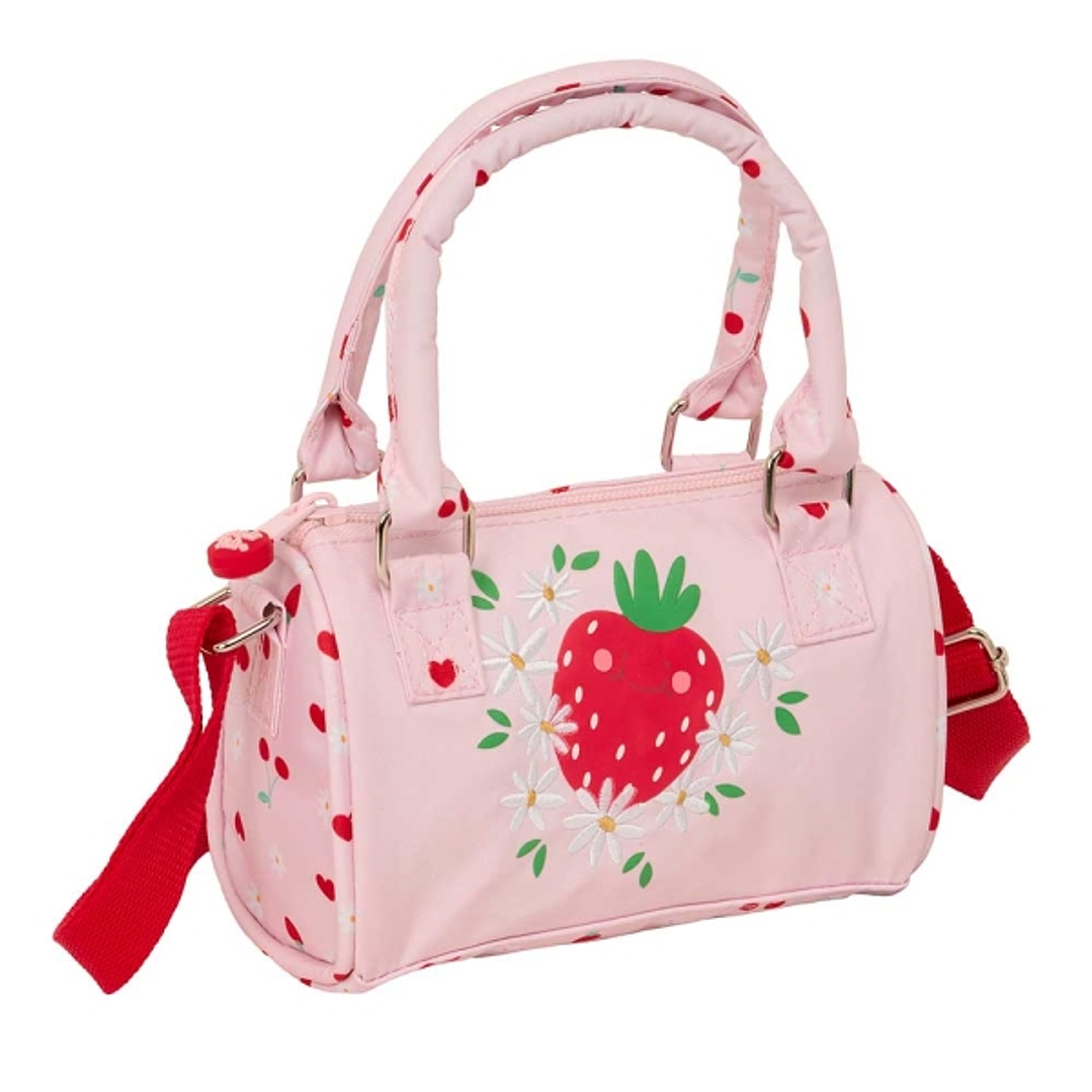 Safta Glowlab Frutitas Bolso - Cremallera - Interior Forrado - Asas y Bandolera Ajustables - 1.20 L - Ideal para Uso Diario - 160x75x100mm - Color Ros 1