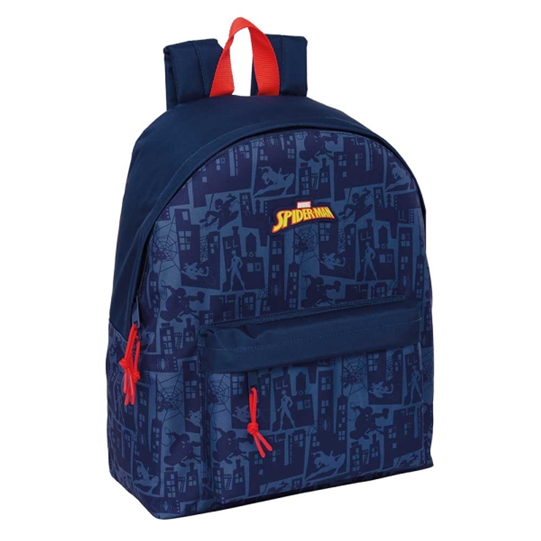 Safta Spider-Man Mochila - Bolsillo Frontal - Hombreras Acolchadas - Doble Tirador en Cremallera - Asa Superior - 20.80L - 330x150x420mm - Color Azul  1