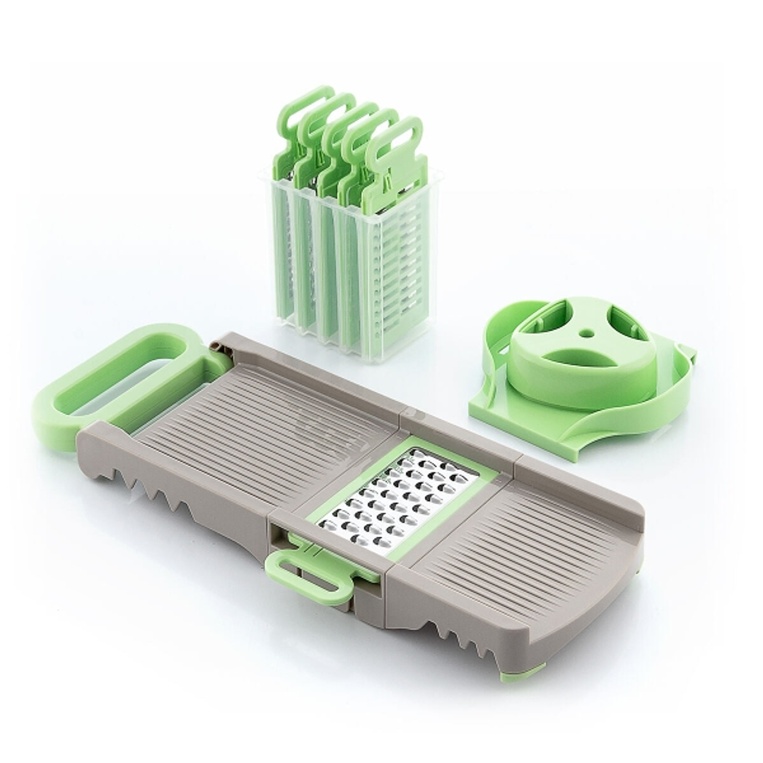 Innovagoods Choppie Mandolina 6 en 1 con Rallador - Plegable - Multifuncion - Incluye Accesorios - Facil Limpieza - Compacto y Ligero - Seguro - 14.5x 1