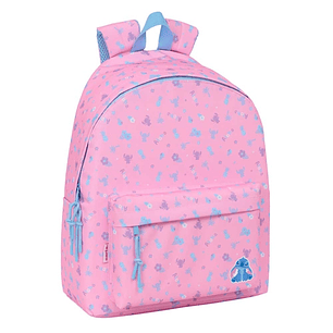 Safta Stitch Bright Mochila - Bolsillo Frontal - Hombreras Acolchadas - Doble Tirador en Cremallera - Asa Superior - 20.80L - 330x150x420mm - Color Ro