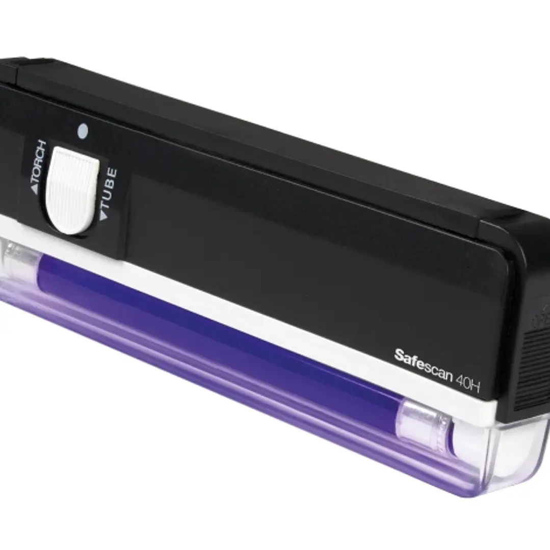 Safescan 40H Detector Portatil de Billetes Falsos - Lampara Ultravioleta de 4W - Linterna LED para Verificacion Visual 1