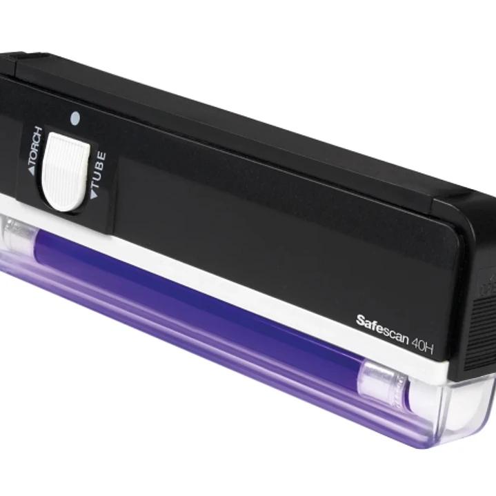 Safescan 40H Detector Portatil de Billetes Falsos - Lampara Ultravioleta de 4W - Linterna LED para Verificacion Visual 1