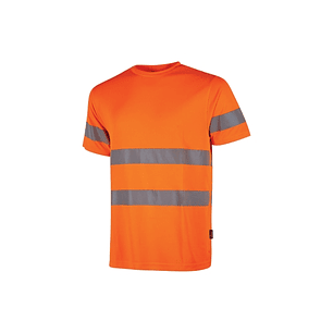 Upower Mizar Camiseta de Trabajo Alta Visibilidad - Talla XL - Bandas Reflectantes, Tejido Transpirable Nido de Abeja, Cinta Antisudor, Durabilidad Ha