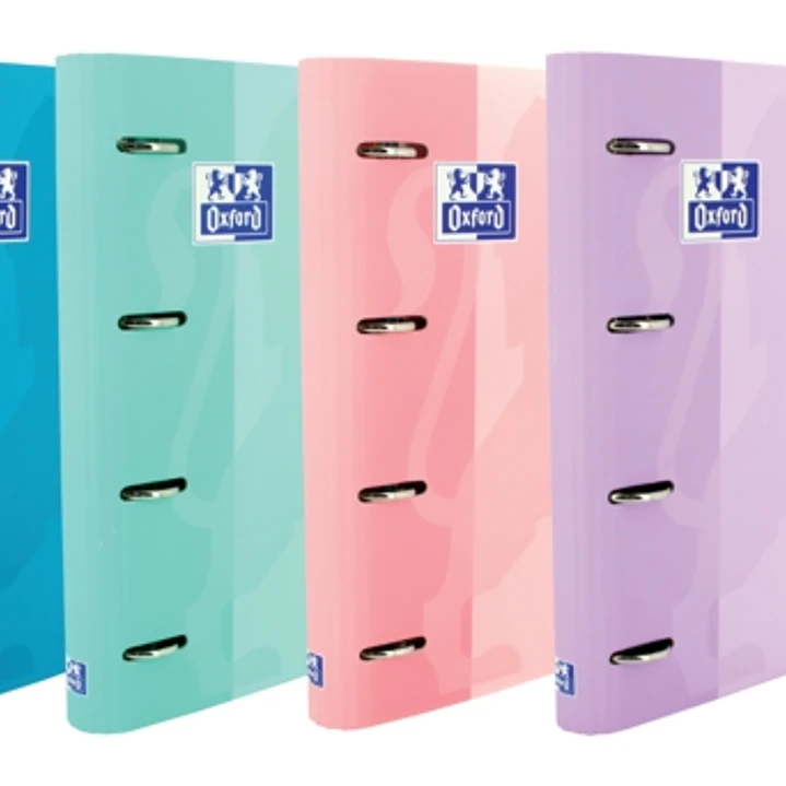 Oxford Touch A4+ Europeanbinder - Tapa Extradura Resistente - Lomo de 45mm - Anillas 4Dx35mm - Incluye Recambio 1 Linea - Colores Surtidos 1